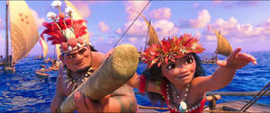 Moana And Chief Tui Wallpaper