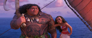 Moana Poking Maui Wallpaper