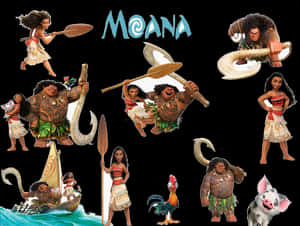 Moana Sailing On The Open Seas. Wallpaper