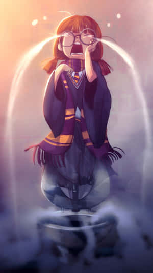 Moaning Myrtle Crying Scene Wallpaper