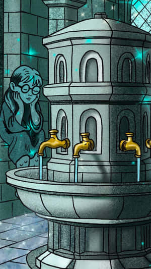 Moaning Myrtle In Hogwarts Bathroom Wallpaper