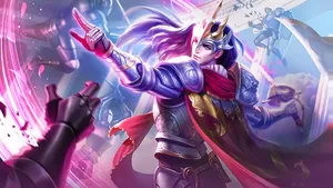 Mobile Legends Floral Knight Lancelot Wallpaper
