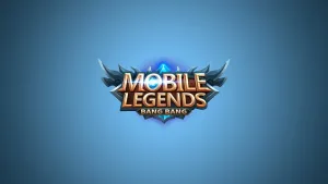 Mobile Legends Logo On Blue Background Wallpaper