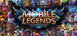 Mobile Legends Logo With Collage Wallpaper