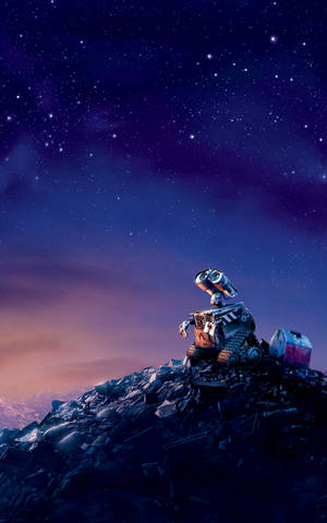 Mobile Wall-e Starry Sky Wallpaper