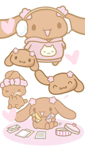 Mocha Sanrio Cute Character Collage Wallpaper