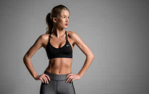 Model In Sportswear Female Body Wallpaper