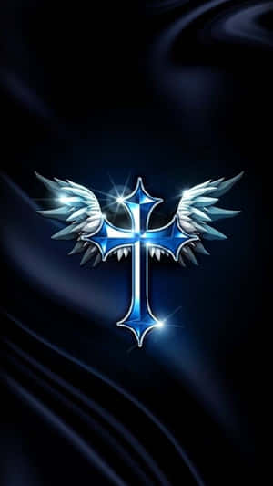 Modern Aesthetic Cross Phone Design Wallpaper