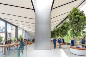 Modern Apple Store Interior Design Wallpaper