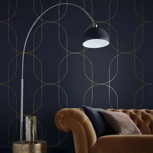Modern Arched Floor Lampwith Pendant Light Wallpaper