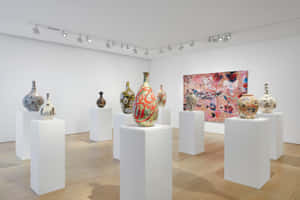 Modern Art Gallery Ceramics Exhibition Wallpaper