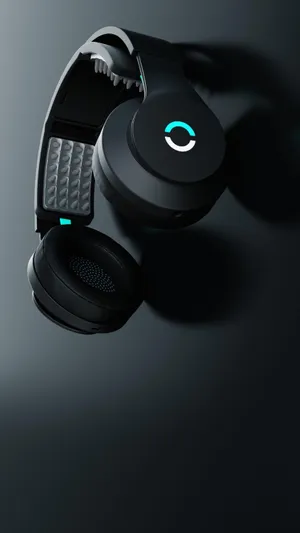 Modern Black Headphones Product Shot Wallpaper