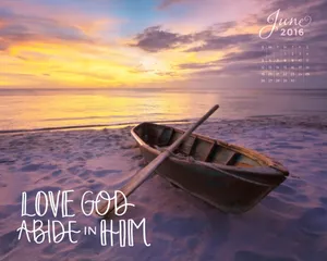 Modern Computer Setup With Christian Inspiration Wallpaper