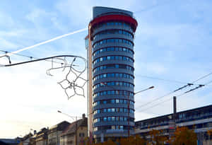 Modern Cylindrical Building La Chaux De Fonds Wallpaper