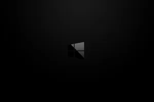 Modern Dark Windows With Logo Wallpaper