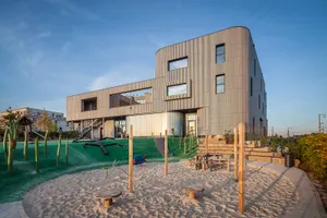 Modern Educational Building Schifflange Luxembourg Wallpaper