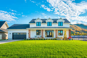 Modern Farmhouse Exterior Design Wallpaper