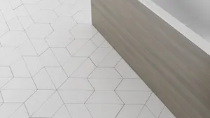 Modern Geometric Tile Flooring Wallpaper