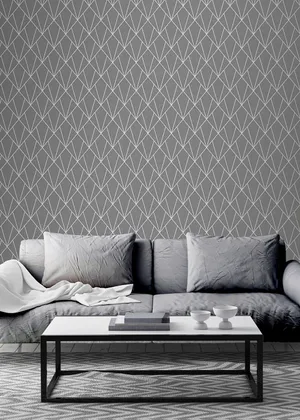 Modern Gray Living Room Decor Wallpaper
