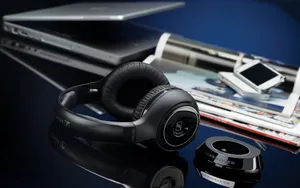 Modern Headphones Technology Setup Wallpaper