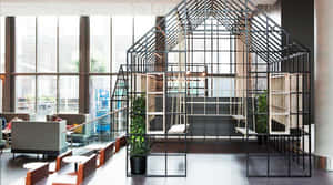 Modern Hotel Lobby Design Drammen Wallpaper