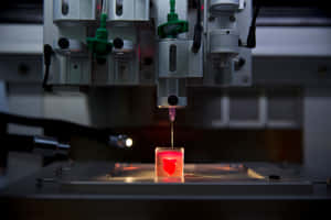 Modern Industrial 3d Printer In Action Wallpaper