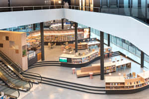 Modern Library Interior Design Almere Wallpaper