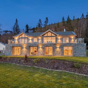 Modern Luxury Home Exterior Wallpaper