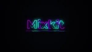 Modern Neon Logo Glowing In The Dark Wallpaper