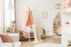 Modern Pastel Nursery Room Decor Wallpaper