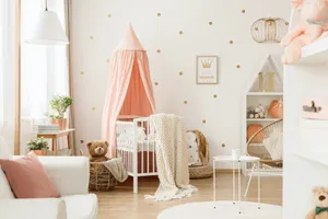 Modern Pastel Nursery Room Decor Wallpaper
