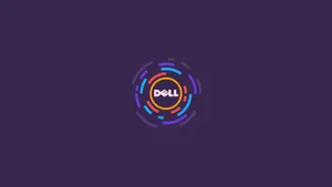 Modern Purple Dell Laptop Logo Wallpaper