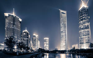 Modern Shanghai City In China Wallpaper