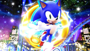 Modern Sonic Running In High Speed Wallpaper