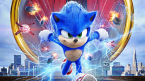 Modern Sonic Unleashed - Speeding Through Adventurous Landscapes Wallpaper