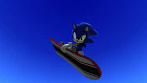 Modern Sonic With An Electrifying Burst Of Speed Wallpaper