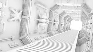 Modern Spaceship Cockpit Wallpaper