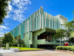 Modern State Library Exterior Wallpaper