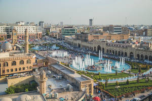 Modern Urban Scene In Downtown Erbil, Iraq Wallpaper