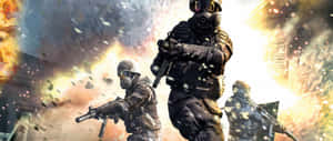 Modern Warfare Action Scene Wallpaper