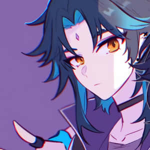 Modern Xiao Pfp Pointing Wallpaper