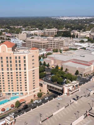 Modesto Cityscape Aerial View Wallpaper