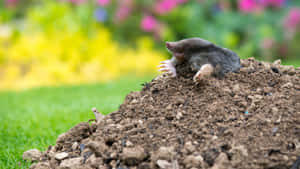 Mole Emerging From Burrow.jpg Wallpaper