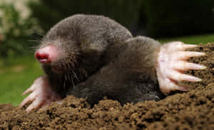 Mole Emerging From Ground.jpg Wallpaper