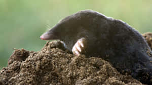 Mole Emerging From Ground.jpg Wallpaper