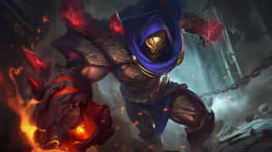 Molten Fist Warrior Artwork Wallpaper