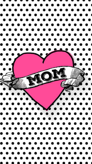 Mom Heart Tattoo Style Illustration Wallpaper