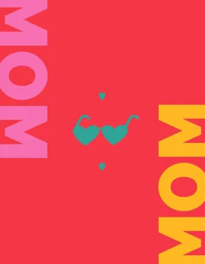 Mom Love Graphic Art Wallpaper