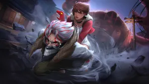 Momo Ayase Action Scene Wallpaper