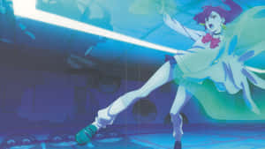 Momo Ayase Dynamic Action Scene Wallpaper